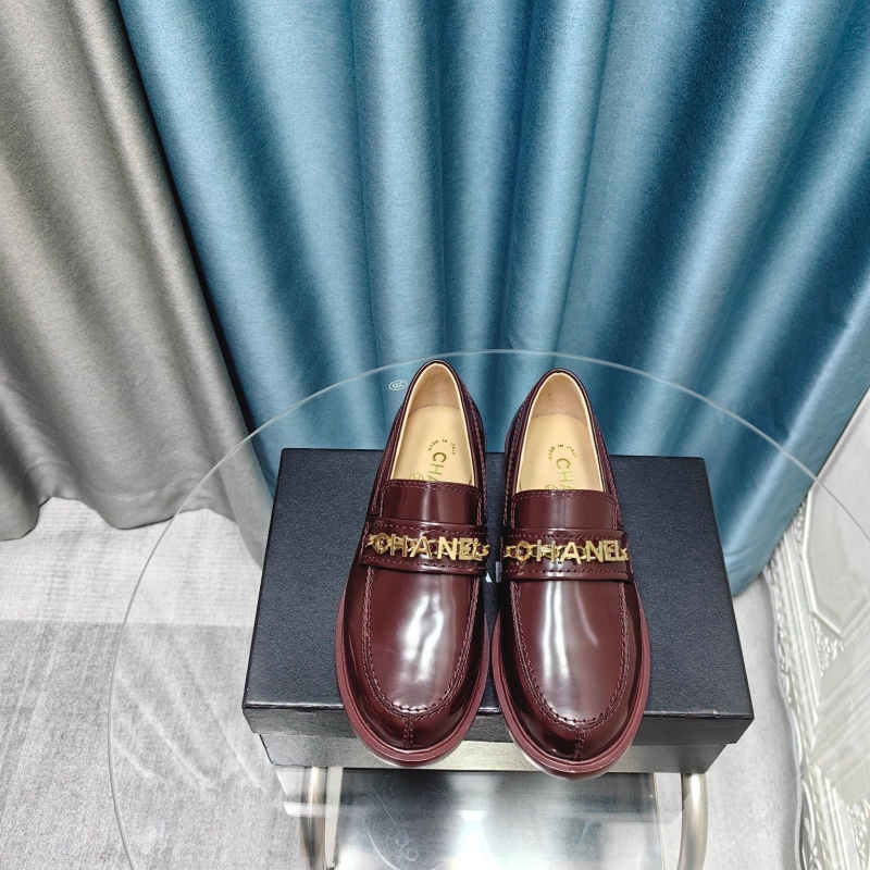 Ch*el leather shoes